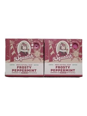 (2) Dr. Squatch Frosty Peppermint Men's Soap  Limited Edition